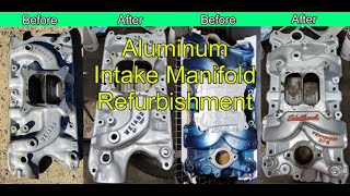 Edelbrock and Weiand Intake Manifold Refinishing and Raised Letter Coloring