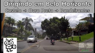 🚙 BR | Dirigindo Belo Horizonte: Castelo ➜ Ouro Preto ➜ Bandeirantes | Driving in Brazil | V-00287D