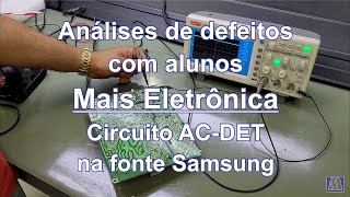 Circuito AC-DET na fonte Samsung