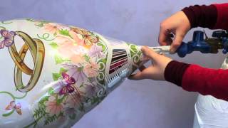 Tutorial foil balloons - Grabo Balloons Heart Flower Bouquet 3D