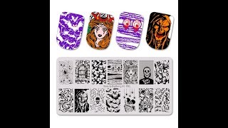 Skull Spider Nail Stamping Plate BBBXL-091