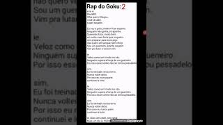 As letras do rap 2 do goku.vejam.