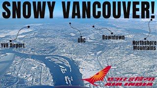 STUNNING Snowy Vancouver Departure! ► Air India Boeing 777-300 Vancouver [CYVR] ✈️ New Delhi [VIDP]