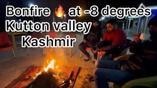 bonfire at -8 degree centigrade | Kashmir travel vlog Pakistan