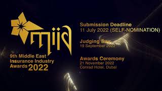 9th Middle East Insurance Industry Awards 2022 - Call To Nominations