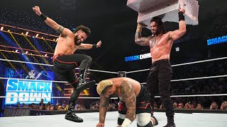 WWE June 7 2024 _ Roman Reigns & Tama Tonga Brutally Attacks Solo Sikoa Smackdown