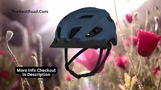 Bike Helmet with LED Safety Light Adjustable Dial & Removable Visor