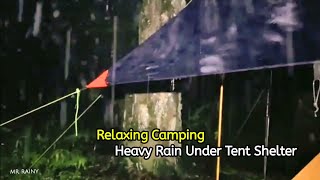 Fall Asleep Fast in MINUTES with Beautiful Heavy Rain on tent & Mighty Thunder in Forest