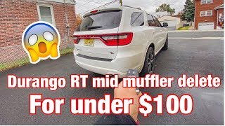 My Dodge Durango RT gets mid muffler delete for under $100 sounds Amazing