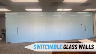 Transform Your Office with Switchable Smart Glass Walls!