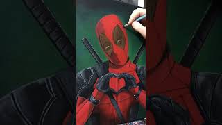 🤪 Deadpool - Acrylic on canvas Speed painting #deadpool #marvel #wadewilson #art #painting