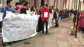 Protest in London against the killings of innocent brothers in Sialkot