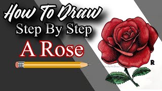 How To Draw A Rose Step By Step #8