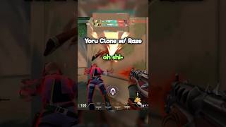 Yoru Clone With Raze in Valorant 😎 #valorant #valorantclips #gaming #gamingclips