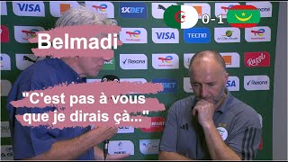 Djamel Belmadi après l'élimination de l'Algérie.