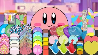 Kirby Animation - EATING RAINBOW HONEY JELLY CANDY Desserts Asmr Mukbang