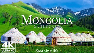 FLYING OVER MONGOLIA (4K UHD) - Relaxing Music Along With Beautiful Nature Videos