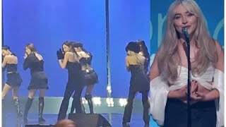 Sabrina Carpenter presents TWICE with the Breakthrough Award at Billboard Women In Music 2023