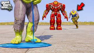 THANOS TRYING TO STEAL HULK HULKBUSTER SUIT IN GTA 5 | EPIC BATTLE FIGHT GTA 5