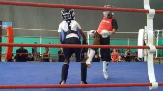 open de France de boxe chinoise Bryan MENDY en bleu "AS HUANG-DI"