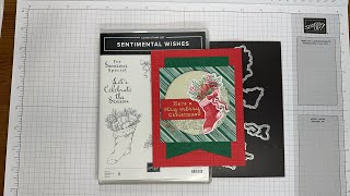 Stampin’ Up! Sentimental Wishes Christmas Card Tutorial #diy #patternedpaper #papercraftingtutorial