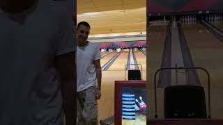 Daddy bowling at Harbor Lanes in St. Clair Shores 2-16-23