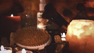 ☯️ ASMR Spa ☯️ Dry Brushing & Body Oil // Celtic Music