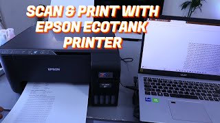 How To Scan To Computer and Print With Epson EcoTank 2860 Printer