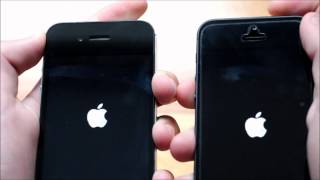 iPhone 5 VS iPhone 4S Boot Speed Side by Side Comparion