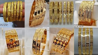 latest gold bangles designs 2022-2023 with weight and price|gold jewellery collection#trendingvideo