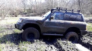 Чуть не перевернул на подъеме джип. Nissan Patrol GR Y61 На дыбы.