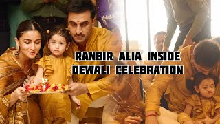 Ranbir Kapoor Alia Bhatt Diwali inside celebration pictures raha looking so cute 🥰#aliabhatt #diwali