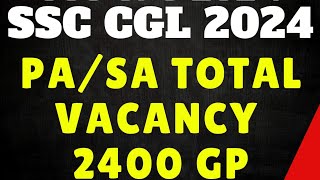 SSC CGL 2024 Postal Assistant Total Vacancy | SSC CGL 2024 PA SA Vacancy | SSC CGL Vacancy Update |