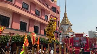 Lion Dance Competition, Chinese New Year, Chinatown, Bangkok,  Thailand2024