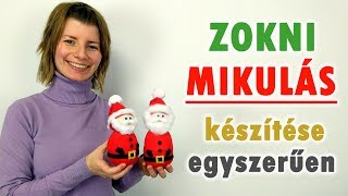 Zokni mikulás készítése | Zokni figura | Manó kuckó