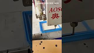 Electric cabinet sealing foam machine gluing video