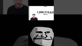 MrBeast hits 1 billion subs #trending #mrbeast #minecraft #pewdiepie troll face meme