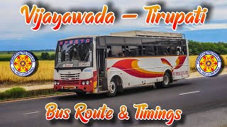 APSRTC Super Luxury Bus 3675: Vijayawada to Tirupati | Detailed Route & Timings!