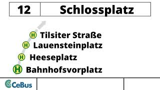 CeBus Celle - Ansagen der Linie 12