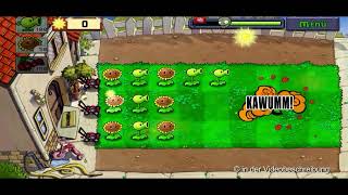 -Plants vs. Zombies-  -Day Level 3 Walkthrough -- -Pflanzen gegen Zombies Tag Level 3 - Walkthrough