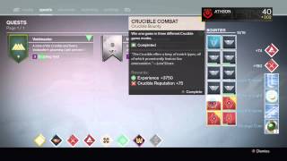 Destiny WEEKLY PVP BOUNTY REWARDS