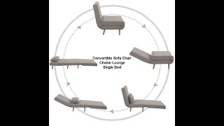 How to Adjust PHI VILLA Recliner Chair Convertible Sofa Bed Chaise Lounge for Living Room