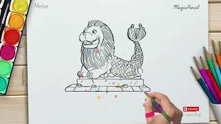 How To Draw Merry Merlion: Funny Drawing Adventure for Kids!