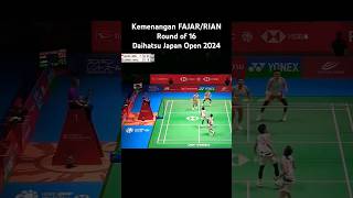 Momen Kemenangan Fajar/Rian Round 2 Daihatsu Japan Open 2024 #badminton #japanopen2024 #fajarrian