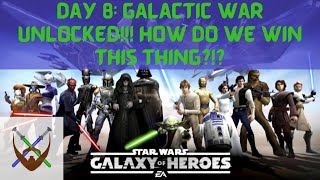 Day 8: Galactic War Unlocked!!! How do we win this thing?!? Star Wars Galaxy of Heroes