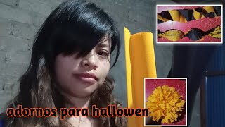 Adornos sencillos para halloween con papel crepe