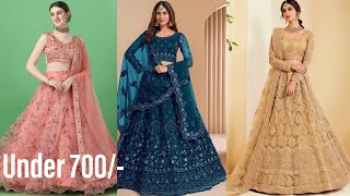 Latest Net Lehengas Collection | Beautiful & Affordable Lehengas Under Rs.700/-