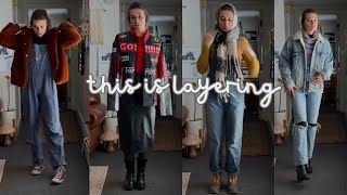 How to layer for winter & how to style overalls