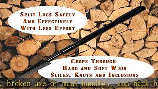 Felled Slide Hammer Manual Log Splitter – 14 LB Wood Splitting Wedge Tool Hand Log Splitter Pump