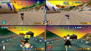 Snowboard Kids N64 All Stages 4 player Netplay